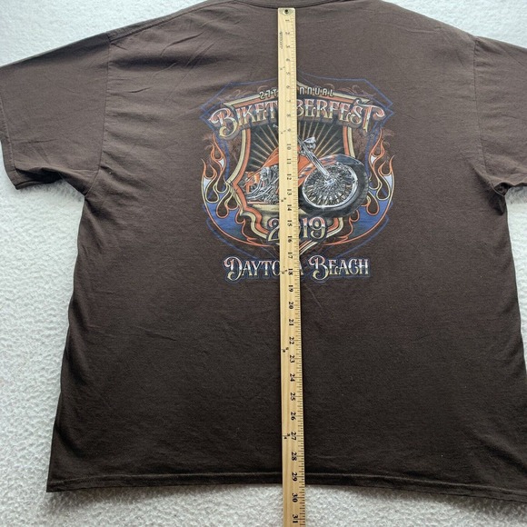 Biketoberfest 2019 T-Shirt Mens XXL 2XL Daytona Beach Black Motorcycle Biker Dad - Picture 6 of 9